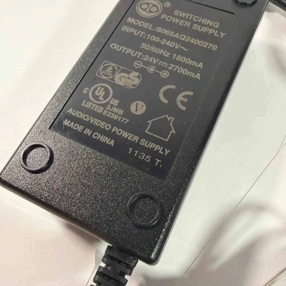 Ten Pao S065AQ2400270 24V 2.7A Switching Power Supply Adapter